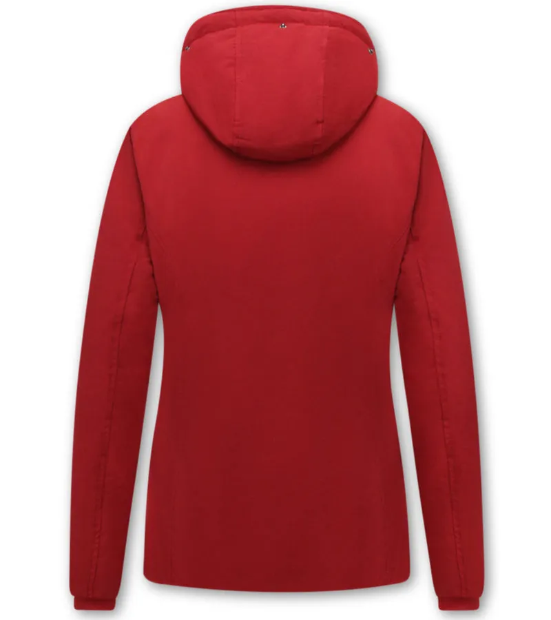 CAZADORAS MUJER CON CAPUCHA  589  ROJO